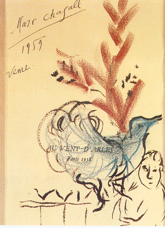 Chagall Coq et personage 35x26 1959