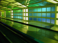 O'hare from moving sidewalk