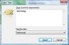 Windows Live Writer - Insert Tag