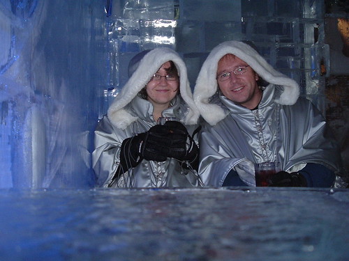 Steph & Patrick in the Ice Bar