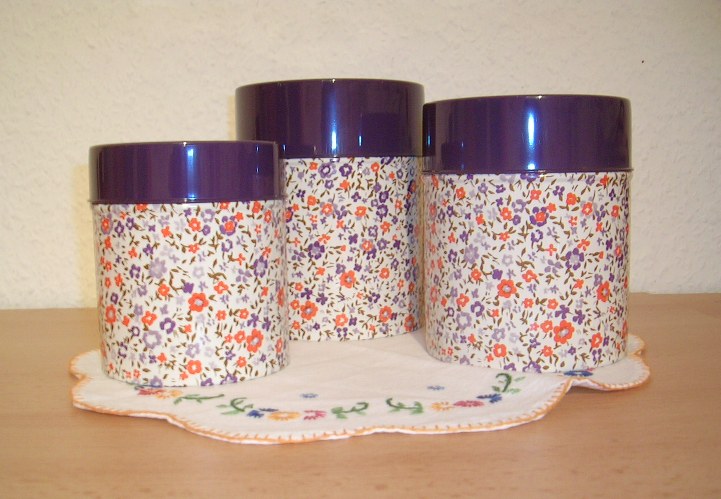 Flowered cans