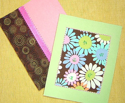 Craft Ideas Videos on Craftypod  38  Greeting Cards With Fabric  Yarn  And Other Goodies
