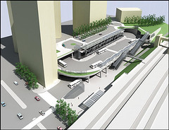 Rendering of the planned Silver Spring Transit Center