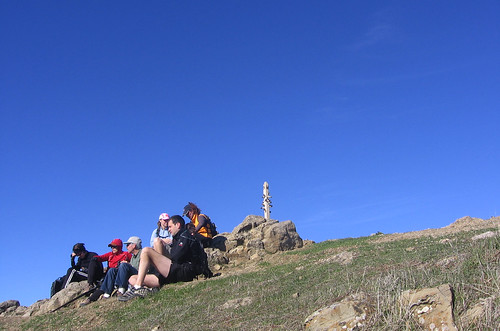 Hikers at Mission Peak summit