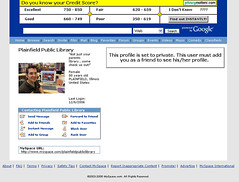 library myspace  page