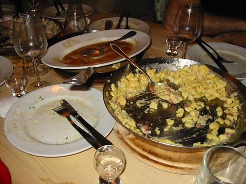 Dinner in Mayrhofen, Austria