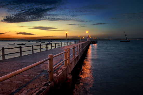 Pier after sunset