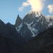 Lady's Finger Mountain and Hunza Peak at Sun