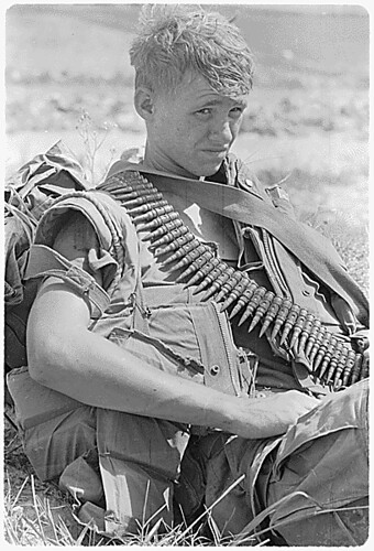 Public Domain Photograph of Private First Class Russell R Widdifield in 