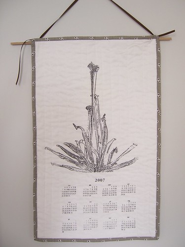 Pitcher plant quilted calendar