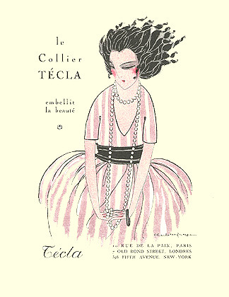 Charlotte Raffe, Gazette du Bon Ton, Tecla ad, 1920