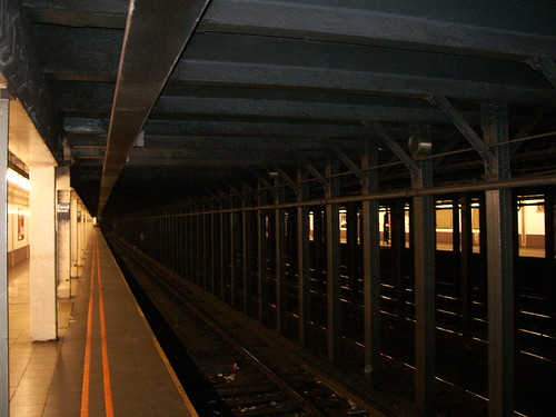Empty subway station in NYC