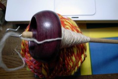 My Fourth Yarn and A New Spindle