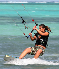 Natasha kiting Grand Cayman