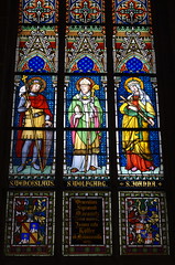 stained glass in the Prague cathedral