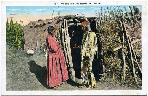 Postcard:  At the Indian Medicine Lodge