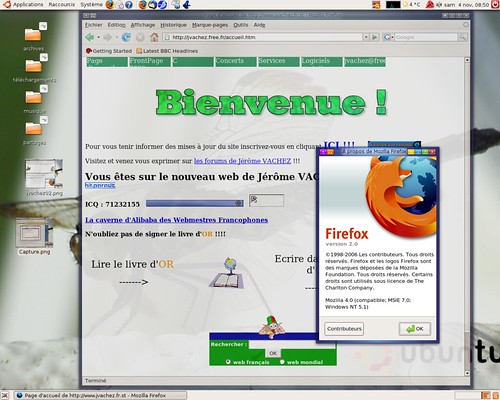 Firefox se faisant passer pour IE7...