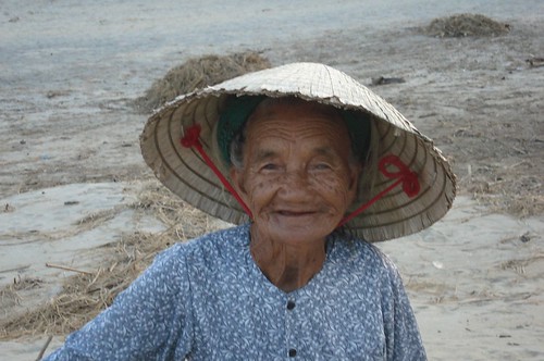 Lady on the beach, Hoi An
