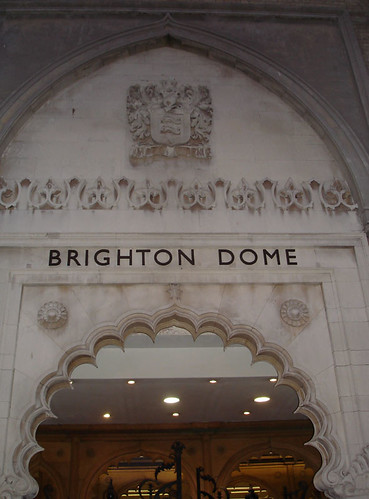 The ornate entrance to the Brighton Dome