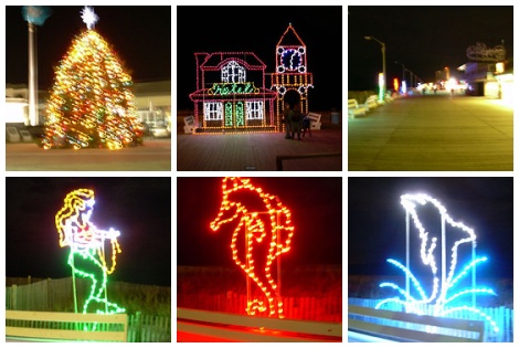 Rehoboth Boardwalk at Christmas time