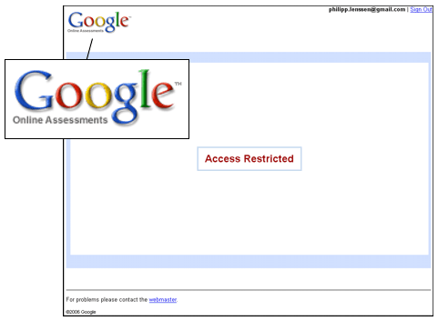 Google Online Assessment Screenshot