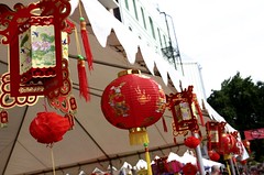 Under the Autumn Moon Festival lanterns