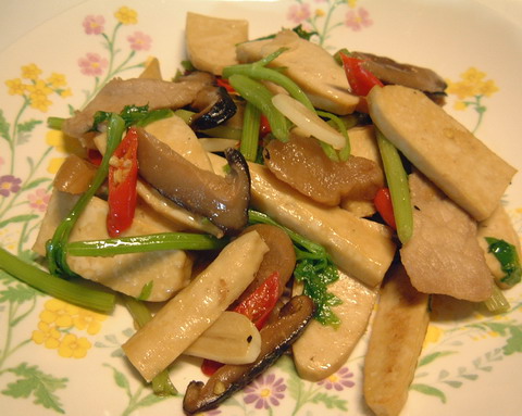fried tofu with pork and taikoon