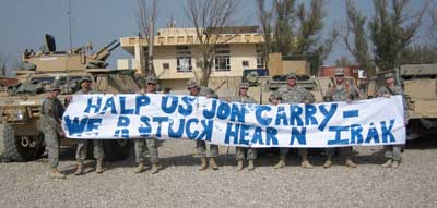 Troop send message to John Kerry