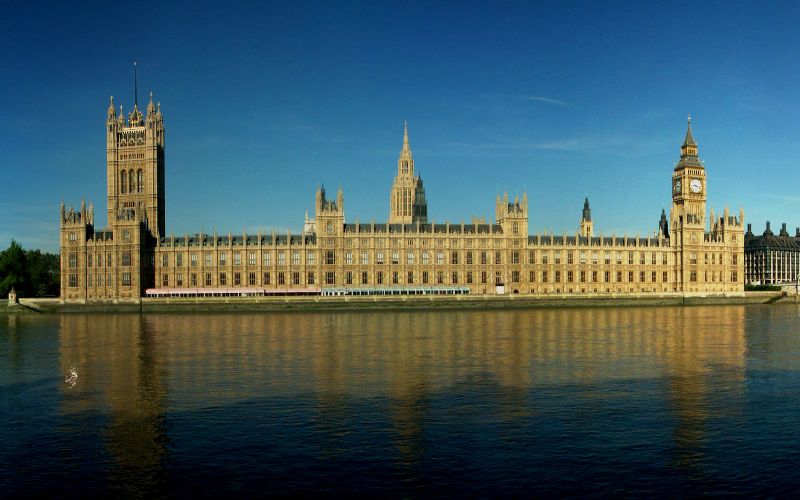 Houses of Parliament, also known as Palace of Westminser, in London