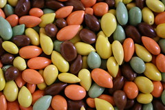 an alternative to M&Ms: chocolate covered sunflower seeds