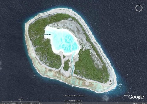 Tehuata Atoll - Google Earth Image (1-15,125)