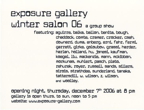 Exposure Winter Salon 2006 show flyer