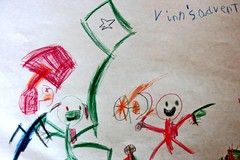 vinh & dad's robot war by vinh, age 6