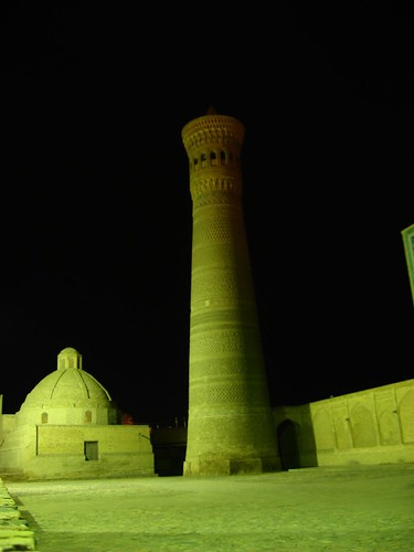 A minaret in Buhara, Uzbekistan