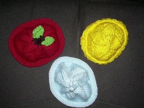 top view of baby hats