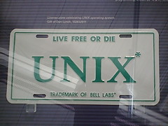UNIX license plate