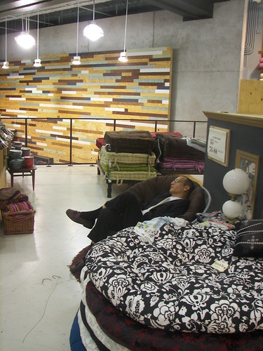 Sleeping at Urban Outfitters
