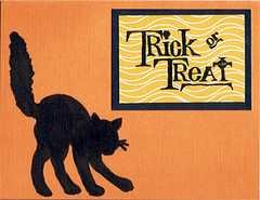 halloween cards: black cat