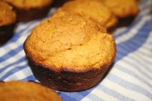 Pumpkin muffins, burned edges