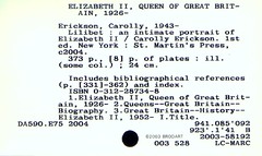 QE2 card catalog card