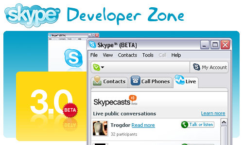 skype wallpaper. skype 3 beta for windows
