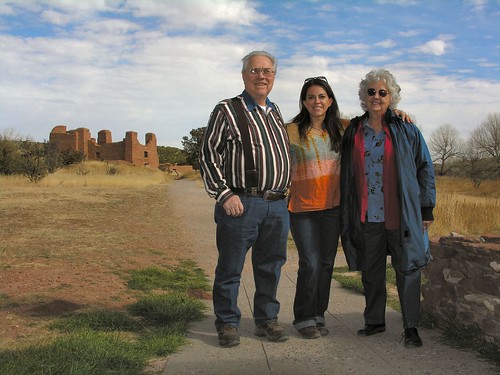 dad, maribel, and mom at quarai national monument