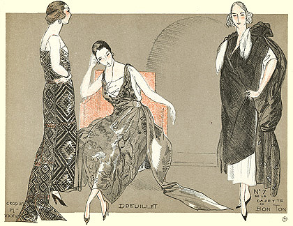 Fernand Simeon, La Gazette du Bon Ton magazine, La Mode pour l'Automne nº7, 1920