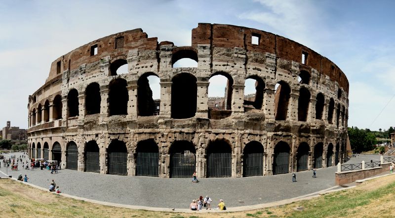 Colosseum or Colisseum, the Flavian Amphitheatre in Rome