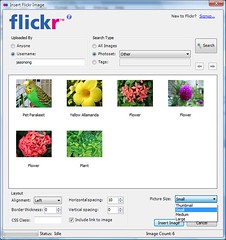 Windows Live Writer - Insert Flickr Image