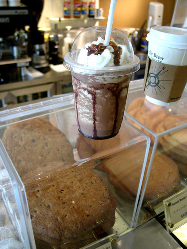 not starbucks frappuccino and really big cookies