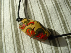 Handpainted bead necklace
