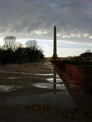 Washinton Monument in a different reflecting pool