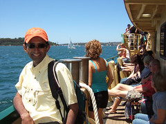 On the ferry to Manly beach