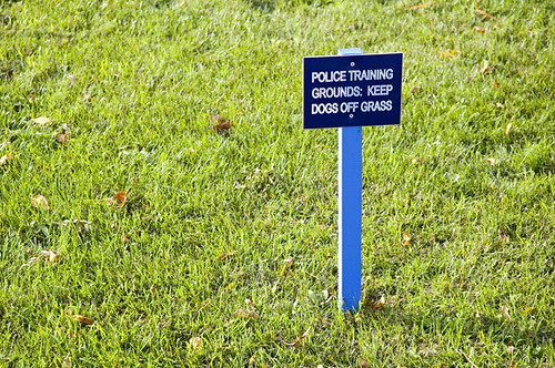 Police Training Grounds - Keep Dogs off Grass